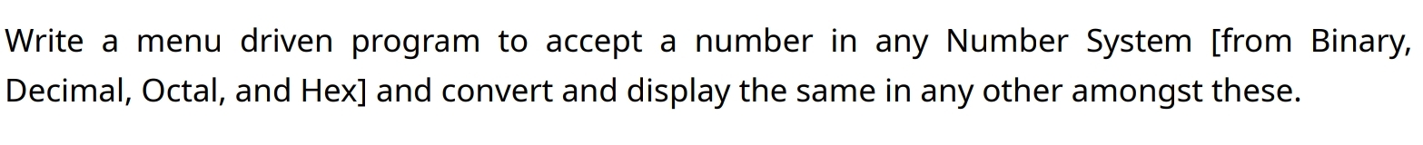 Write a menu driven program in C programming