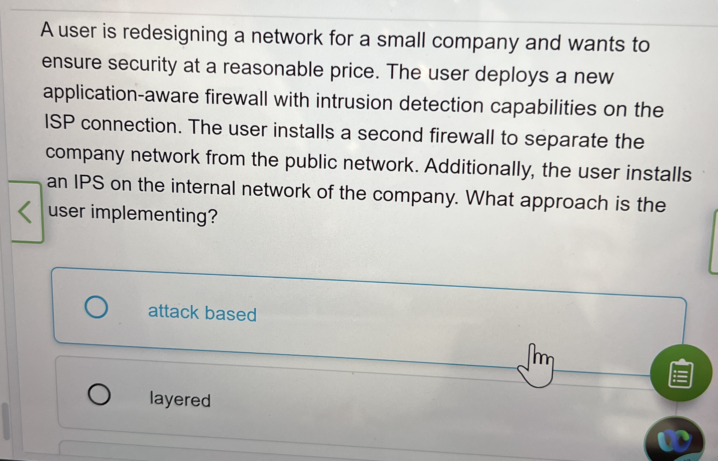 A user is redesigning a network for a small
