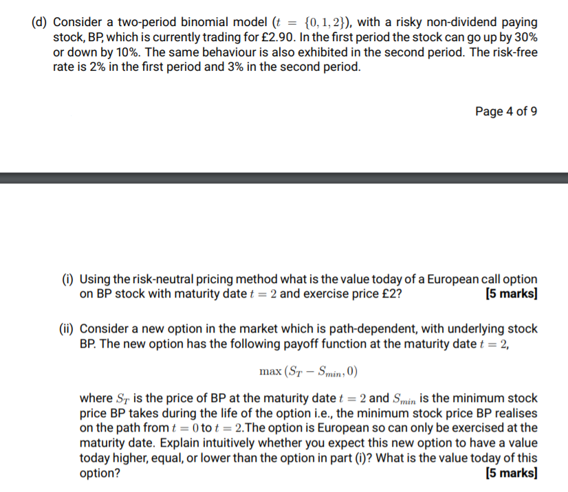 Will only appreciate correct answer (e) What