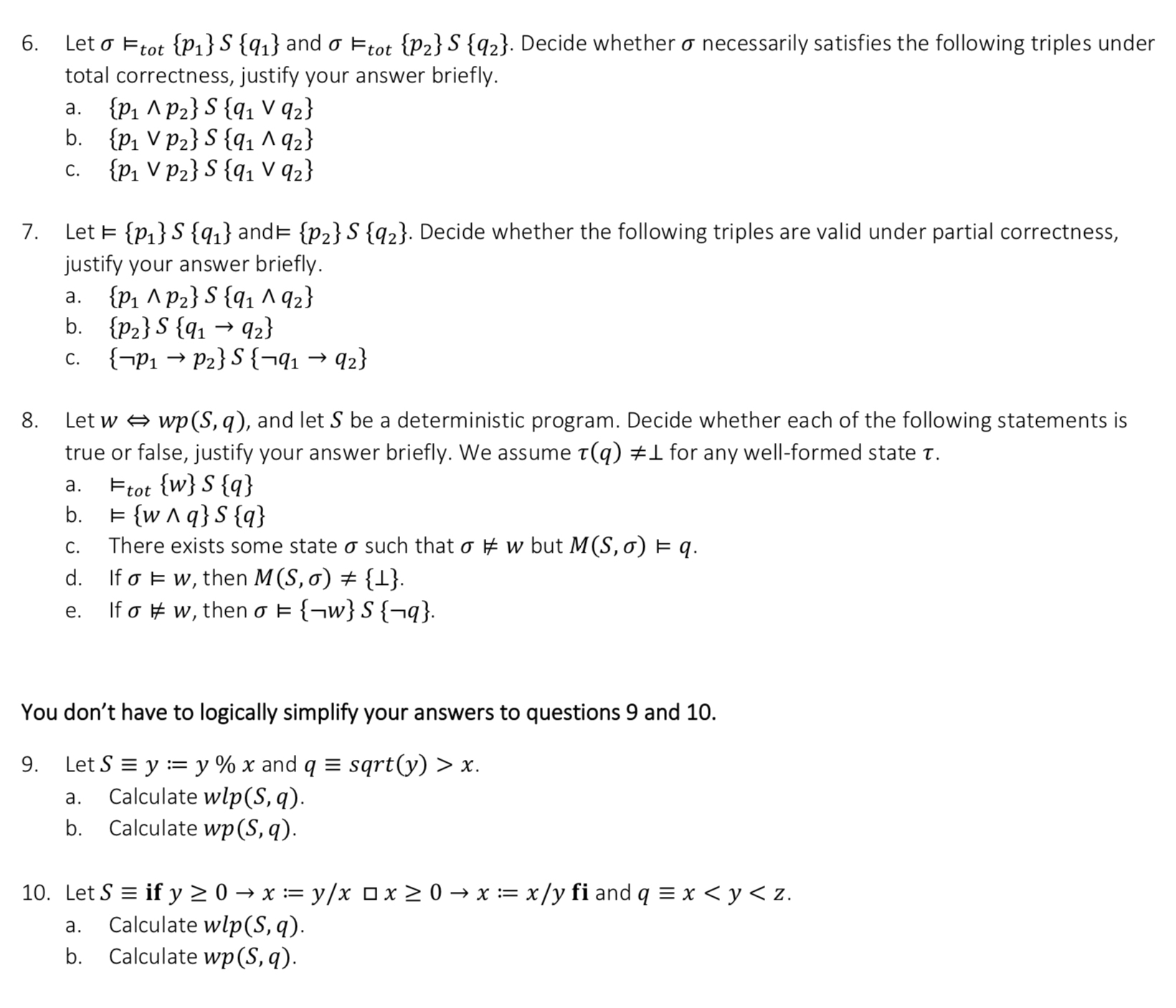 6 . Let | | = = ? t o t { p 1 } S { q 1 } and | |