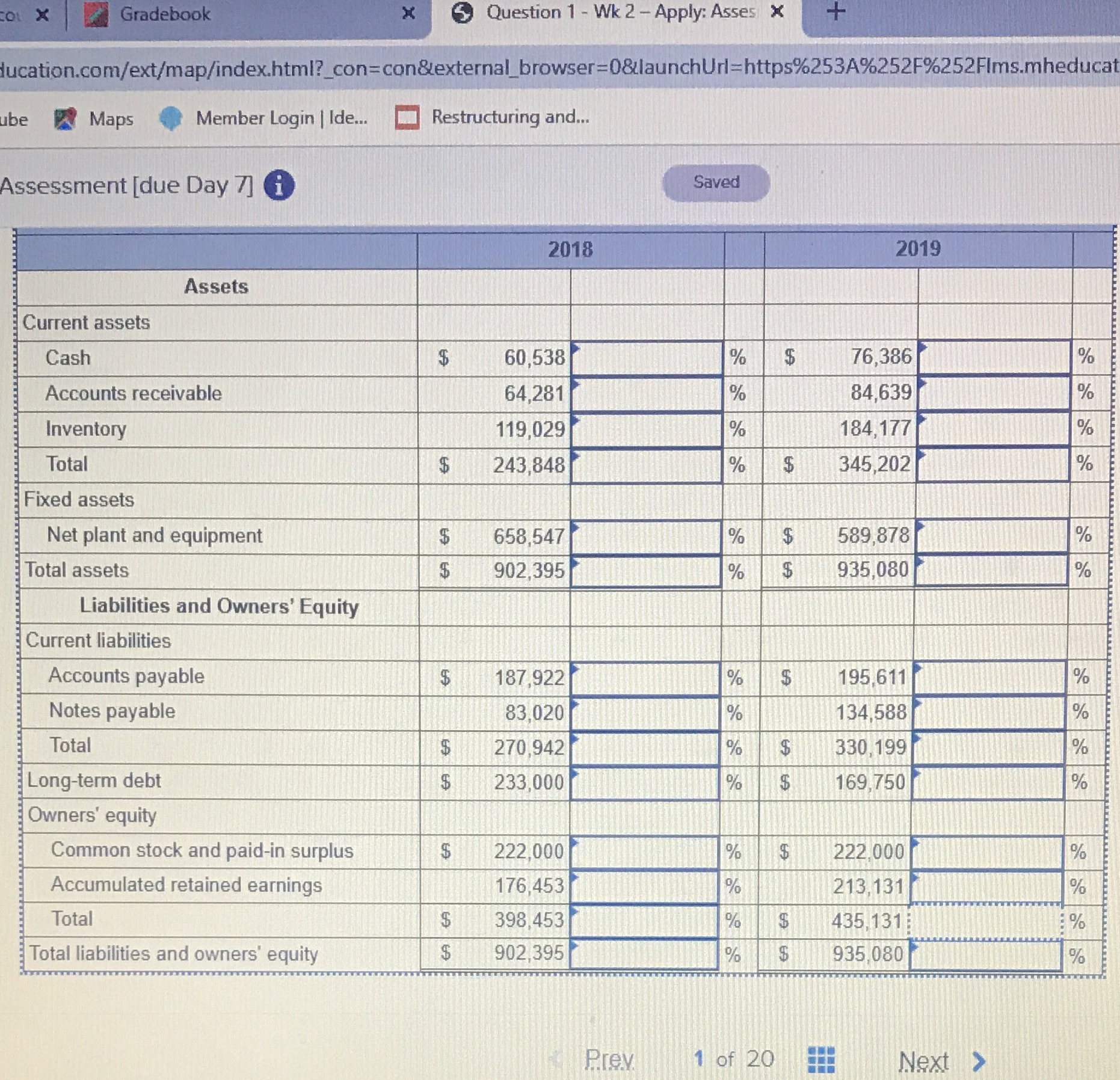 Bethesda mining company reports the following