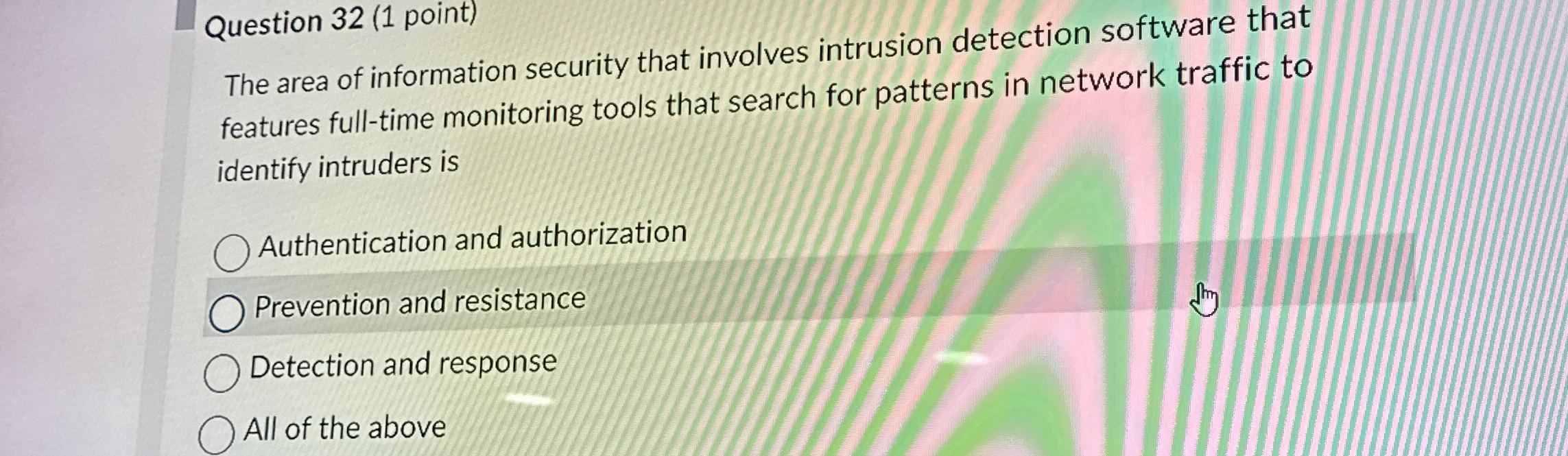 Question 3 2 ( 1 point ) The area of information