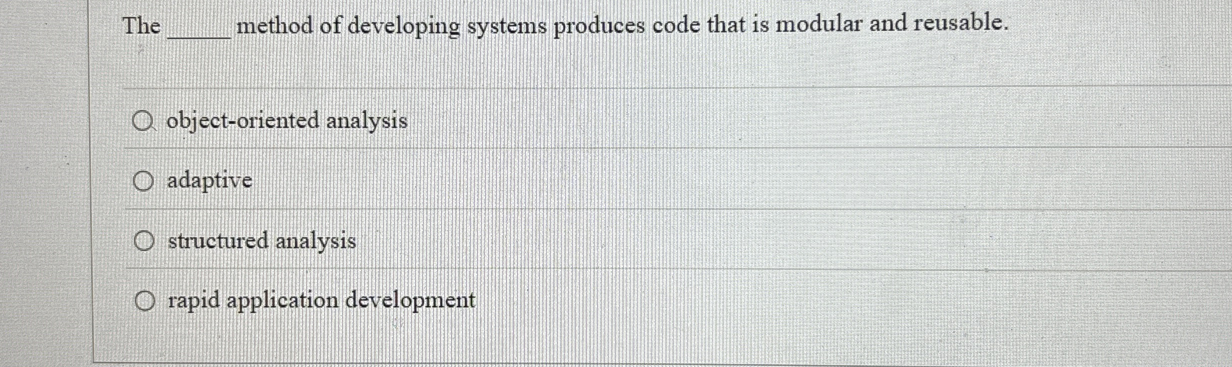 The method of developing systems produces code