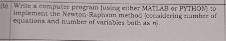 ( b ) Write a computer program ( using either