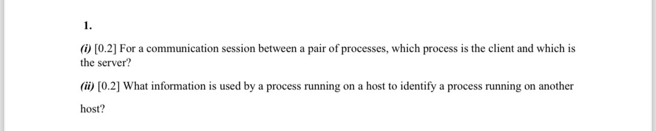 1 . ( i ) 0 . 2 For a communication session