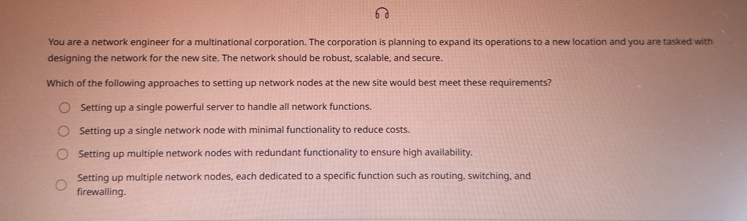 You are a network engineer for a multinational