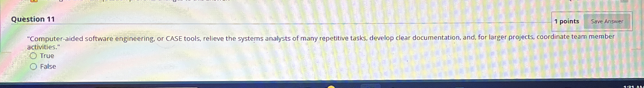 Question 1 1 1 points Save Answer "Computer -