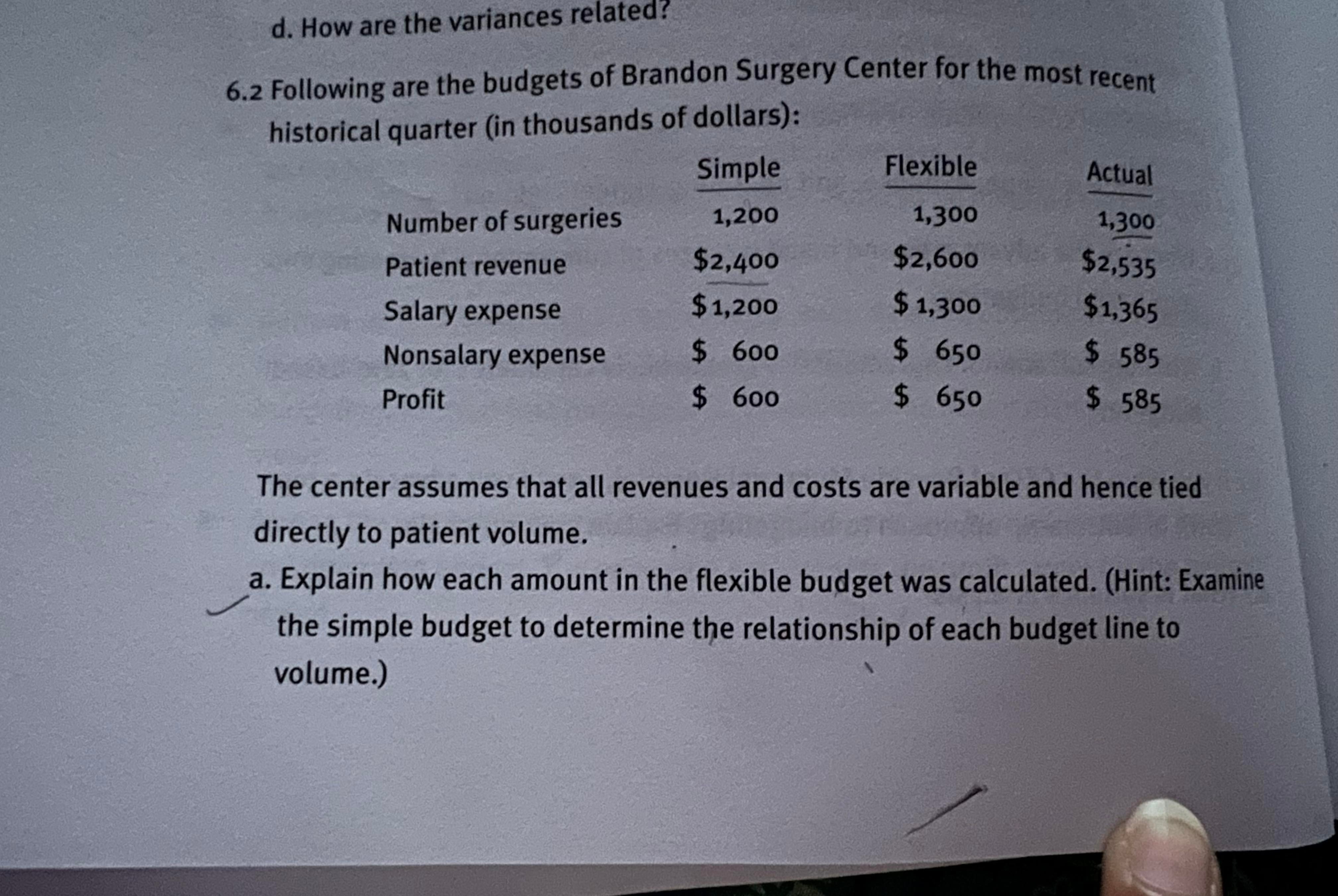 2. Go to page 184 to use the "ACTUAL" column.