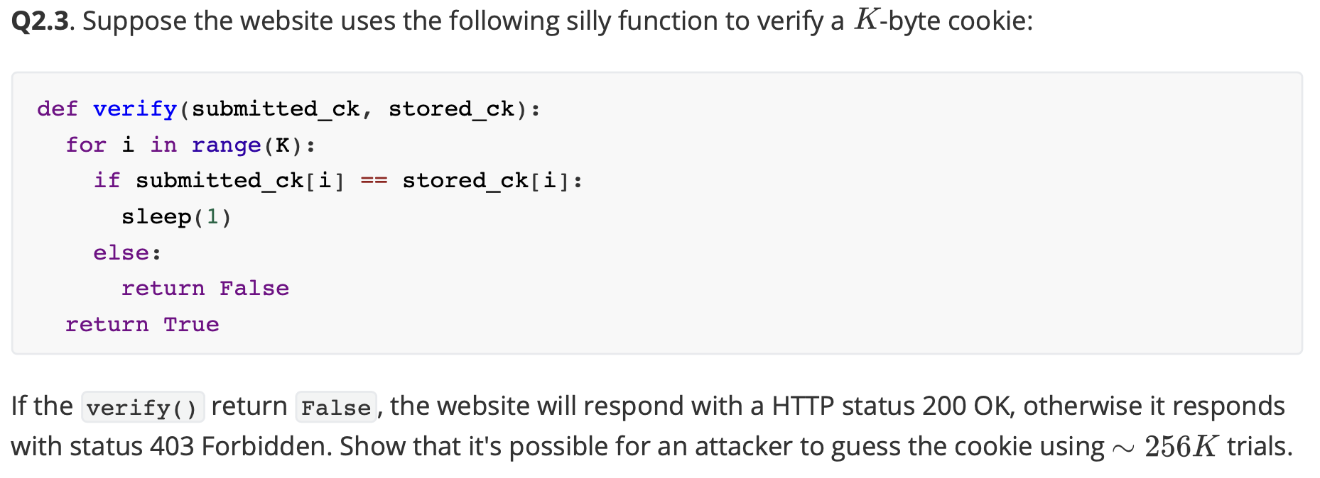 Suppose the website uses the following silly