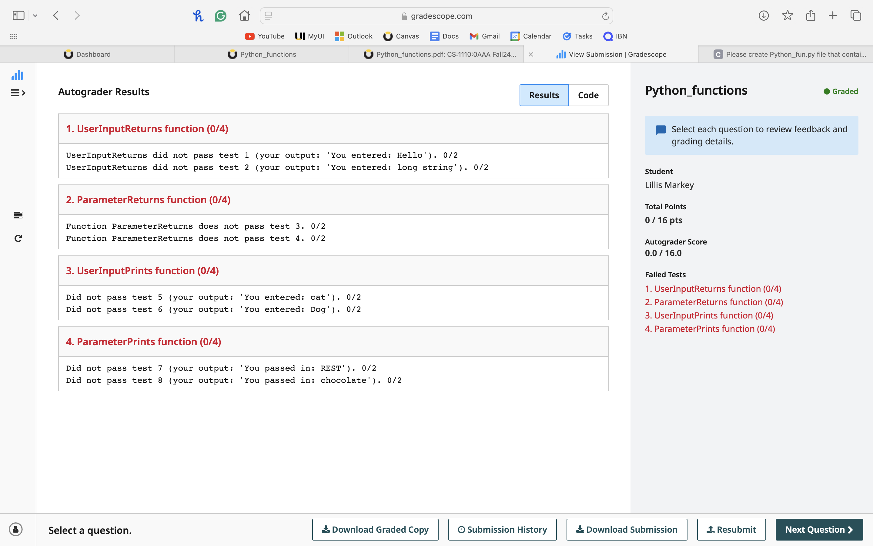 The code I am trying to use is: def