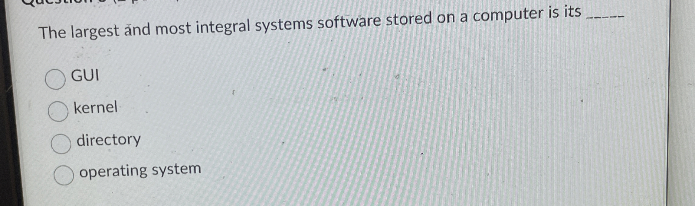 The largest and most integral systems software