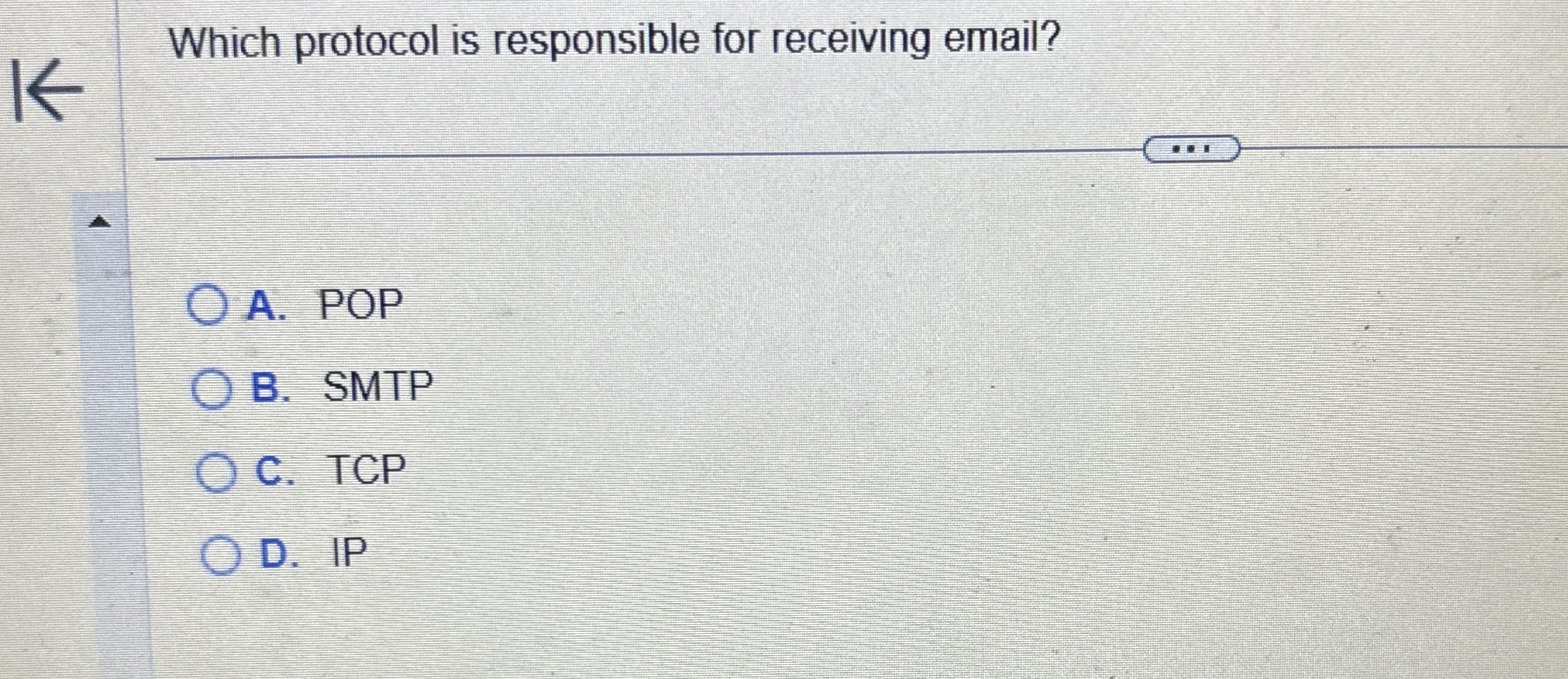 Which protocol is responsible for receiving