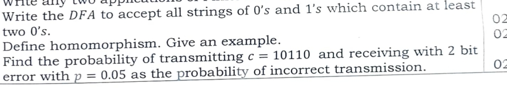 Write the DFA to accept all strings of 0 ' s and