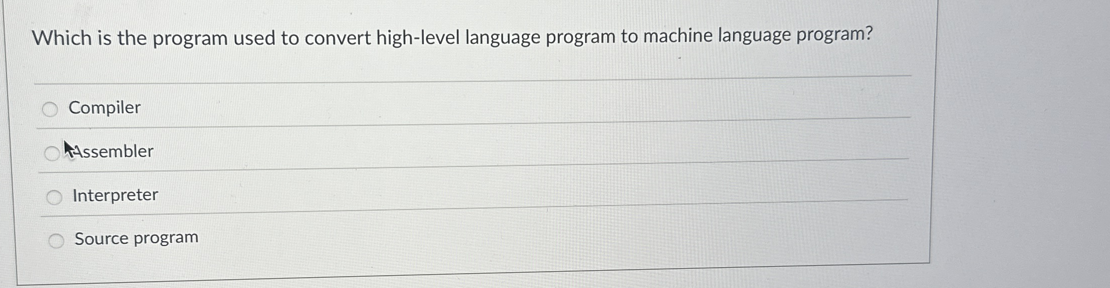 Which is the program used to convert high - level