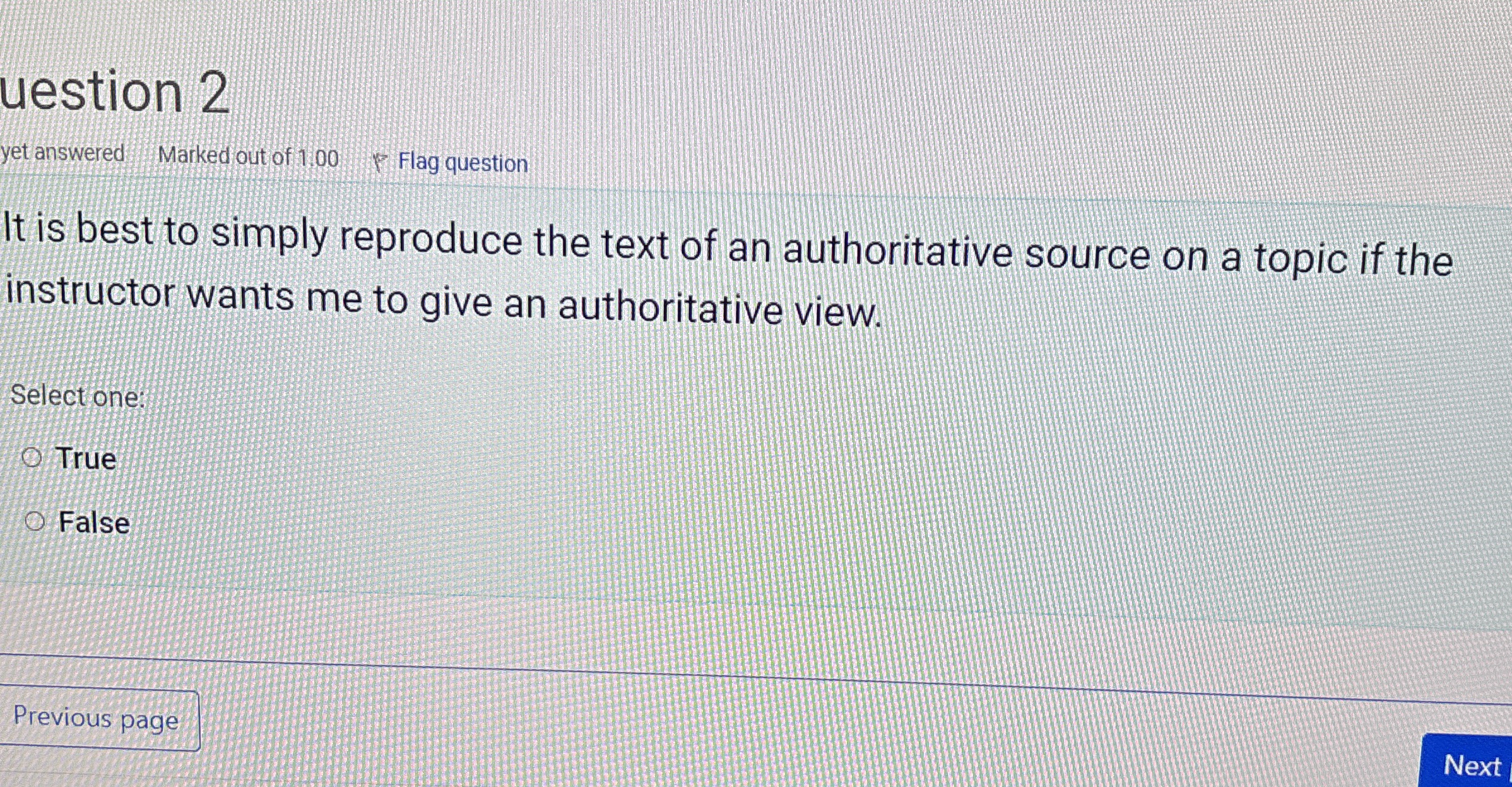 uestion 2 yet answered Marked out of 1 . 0 0 Flag