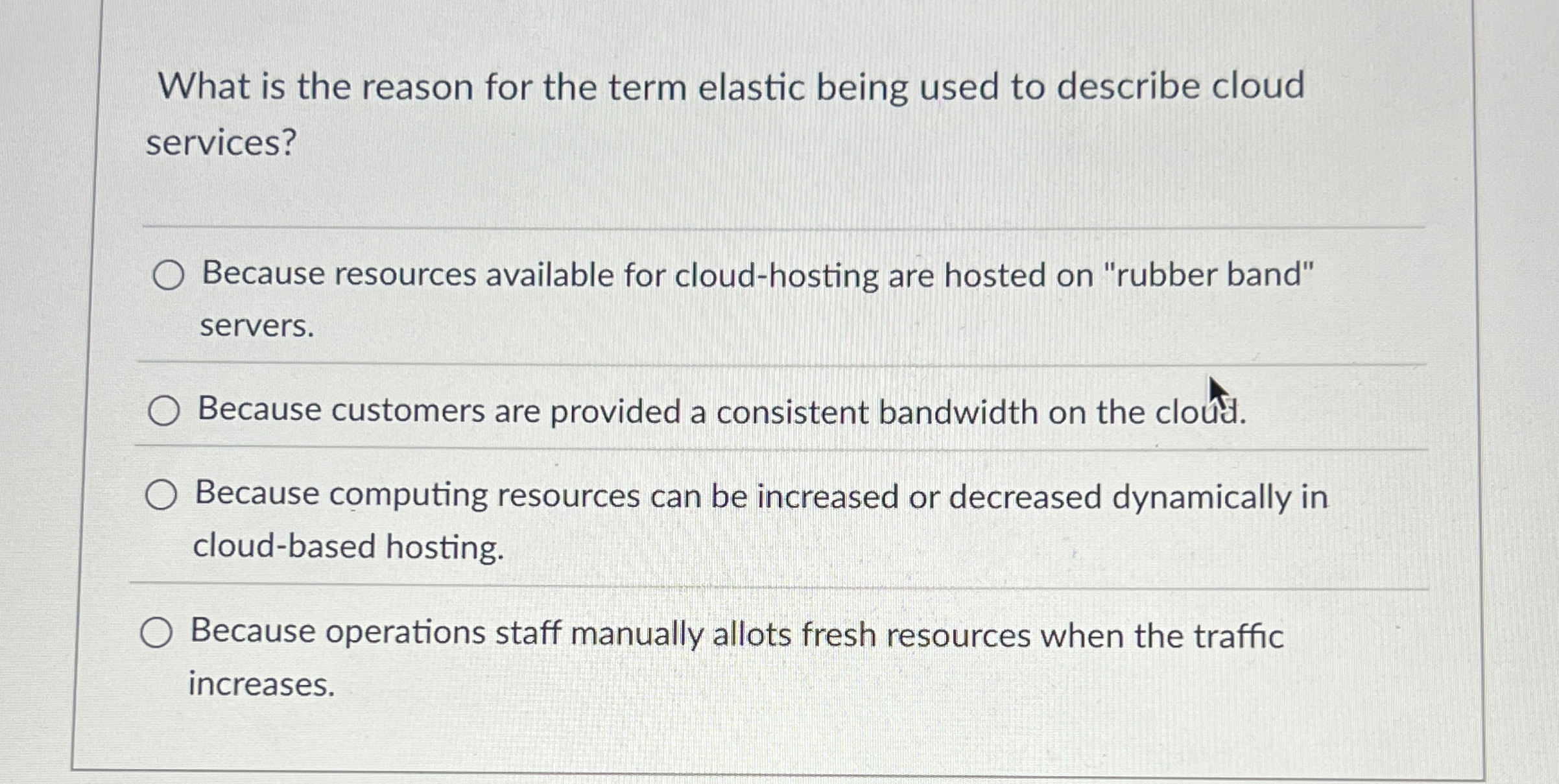 What is the reason for the term elastic being