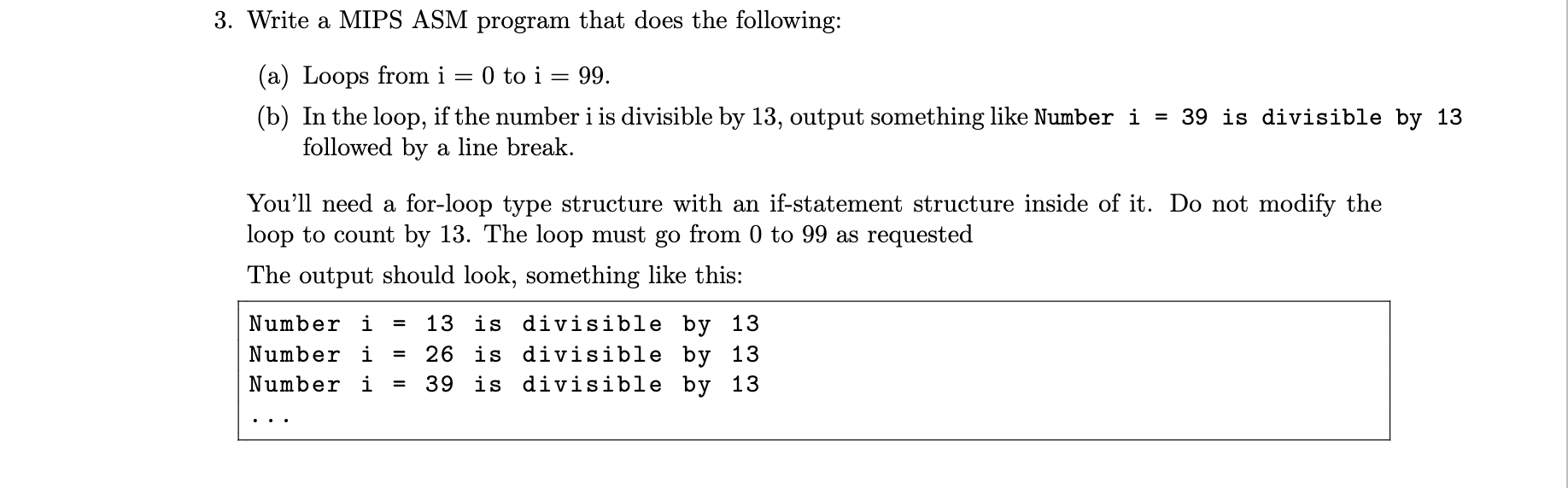 3 . Write a MIPS ASM program that does the
