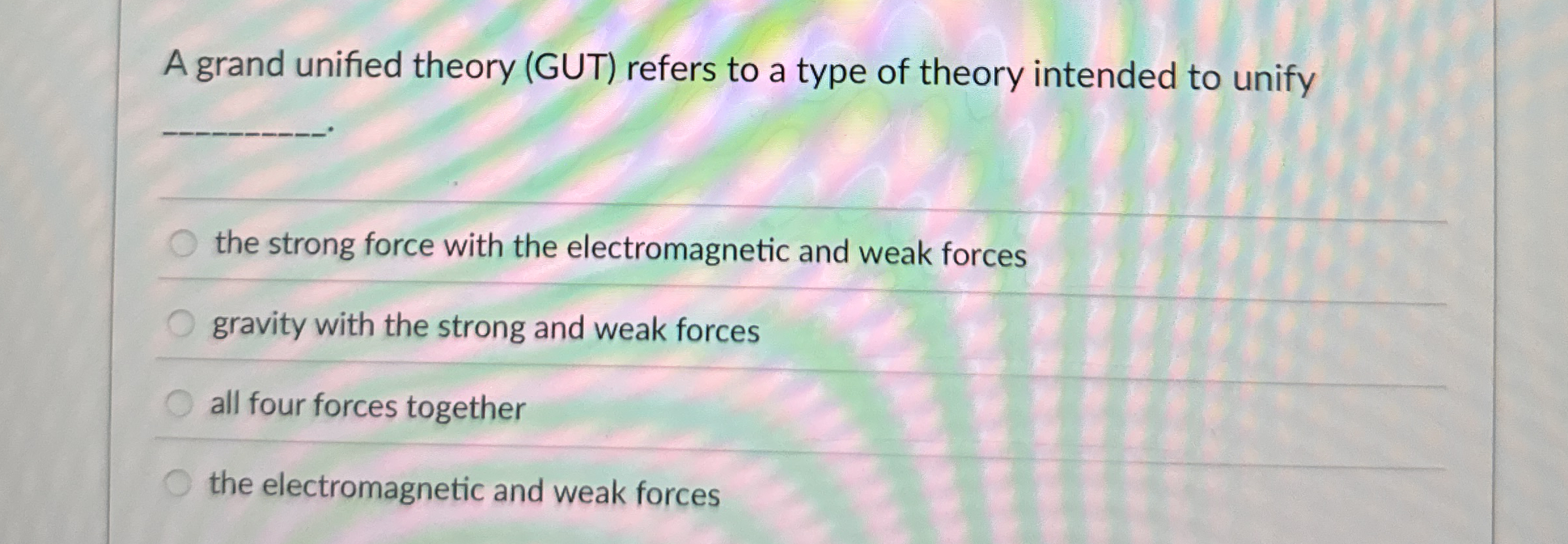 A grand unified theory ( GUT ) refers to a type