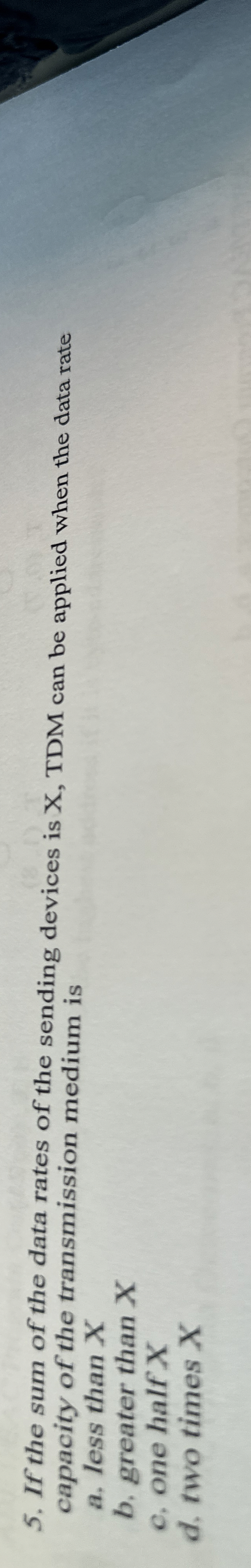 If the sum of the data rates of the sending