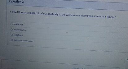 Question 3 In 8 0 2 . 1 X what component refers