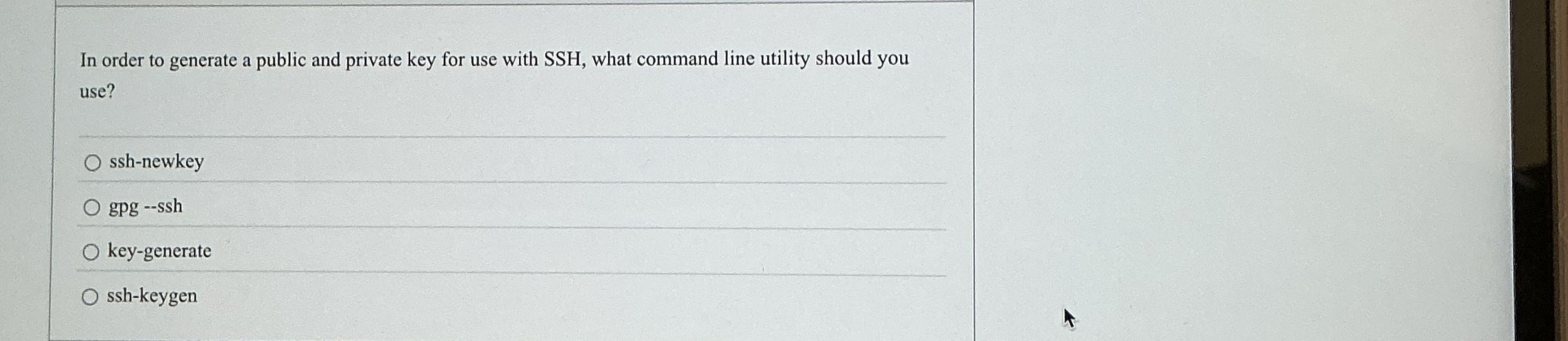 In order to generate a public and private key for