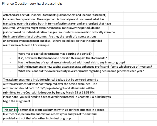 Finance Question very hard please help Attached