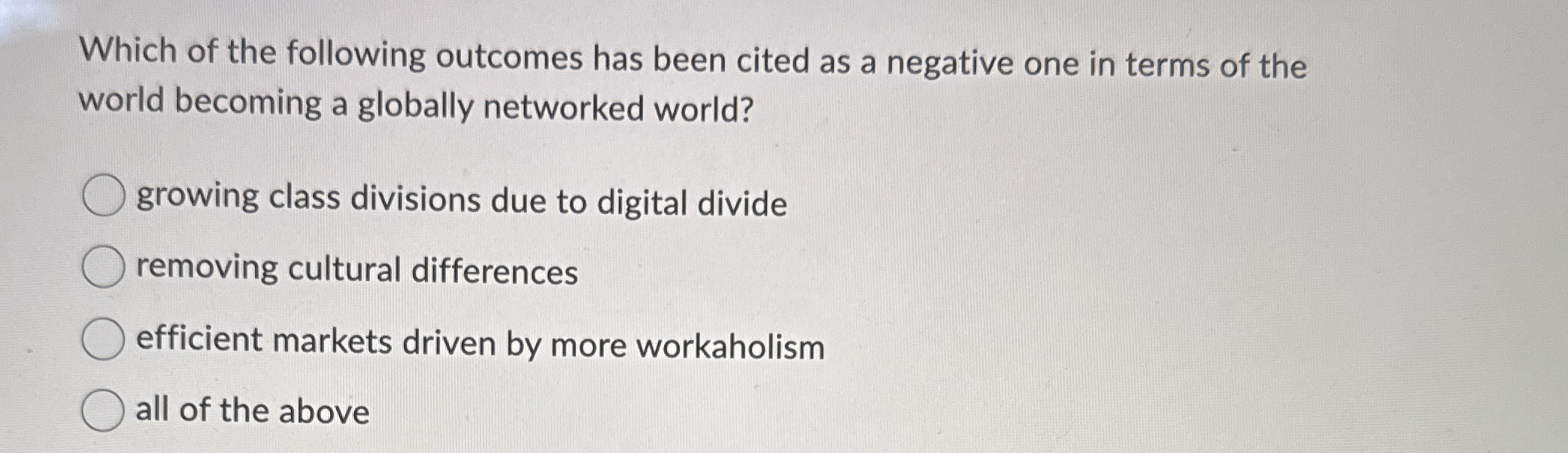 Which of the following outcomes has been cited as