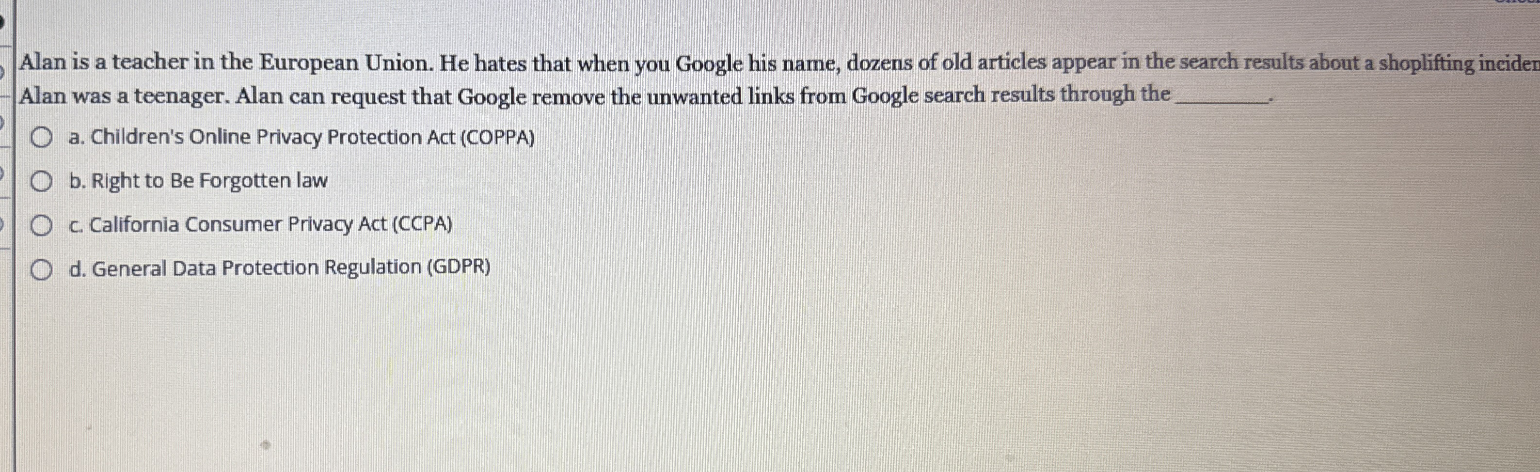 Alan is a teacher in the European Union. He hates