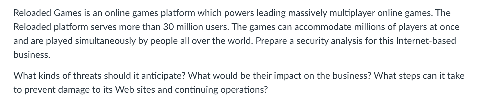 The reloaded Program