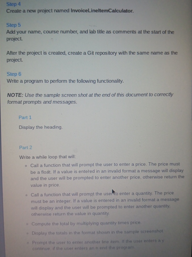 Step 4 Create a new project named