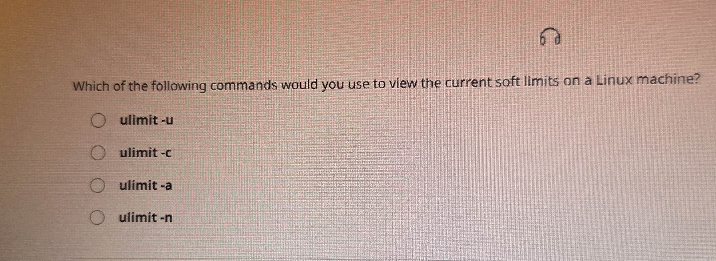 Which of the following commands would you use to