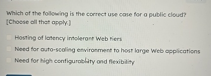 Which of the following is the correct use case