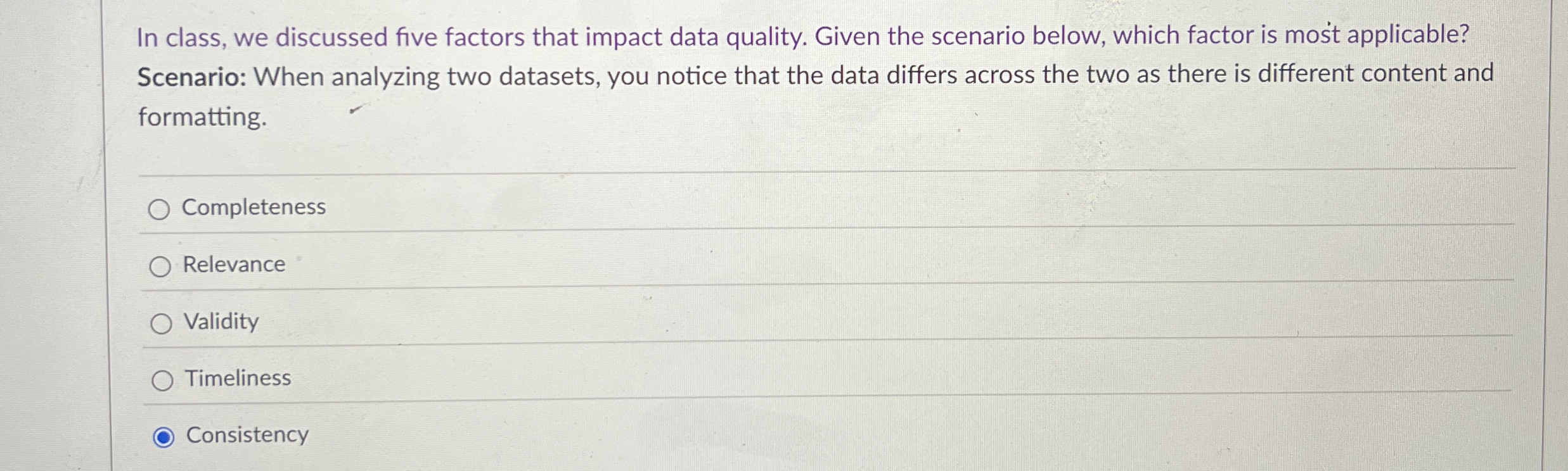 In class, we discussed five factors that impact