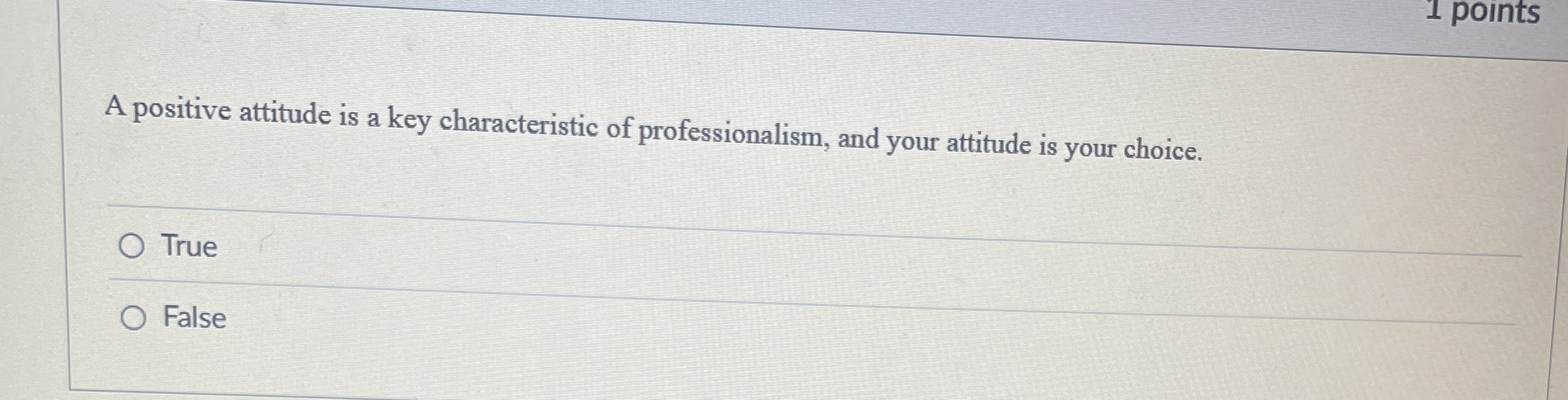 A positive attitude is a key characteristic of