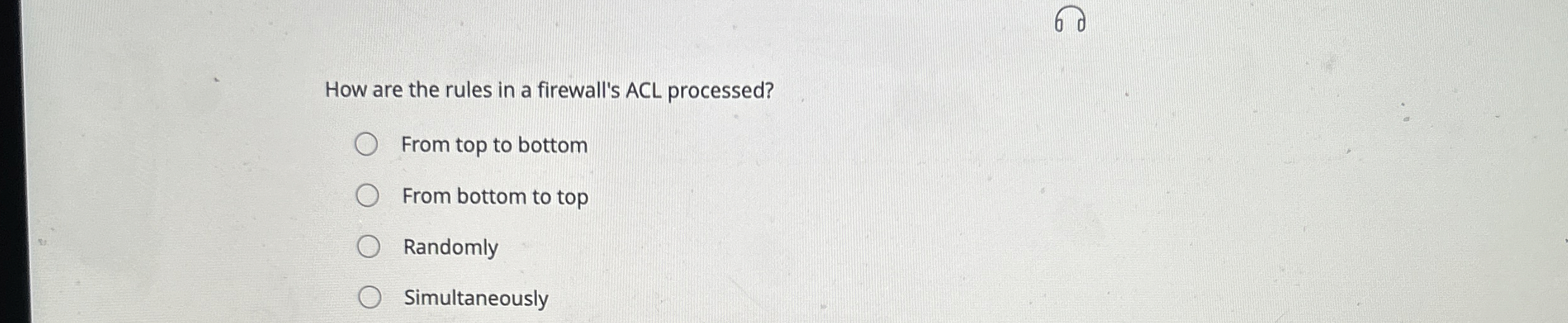 How are the rules in a firewall's ACL processed?