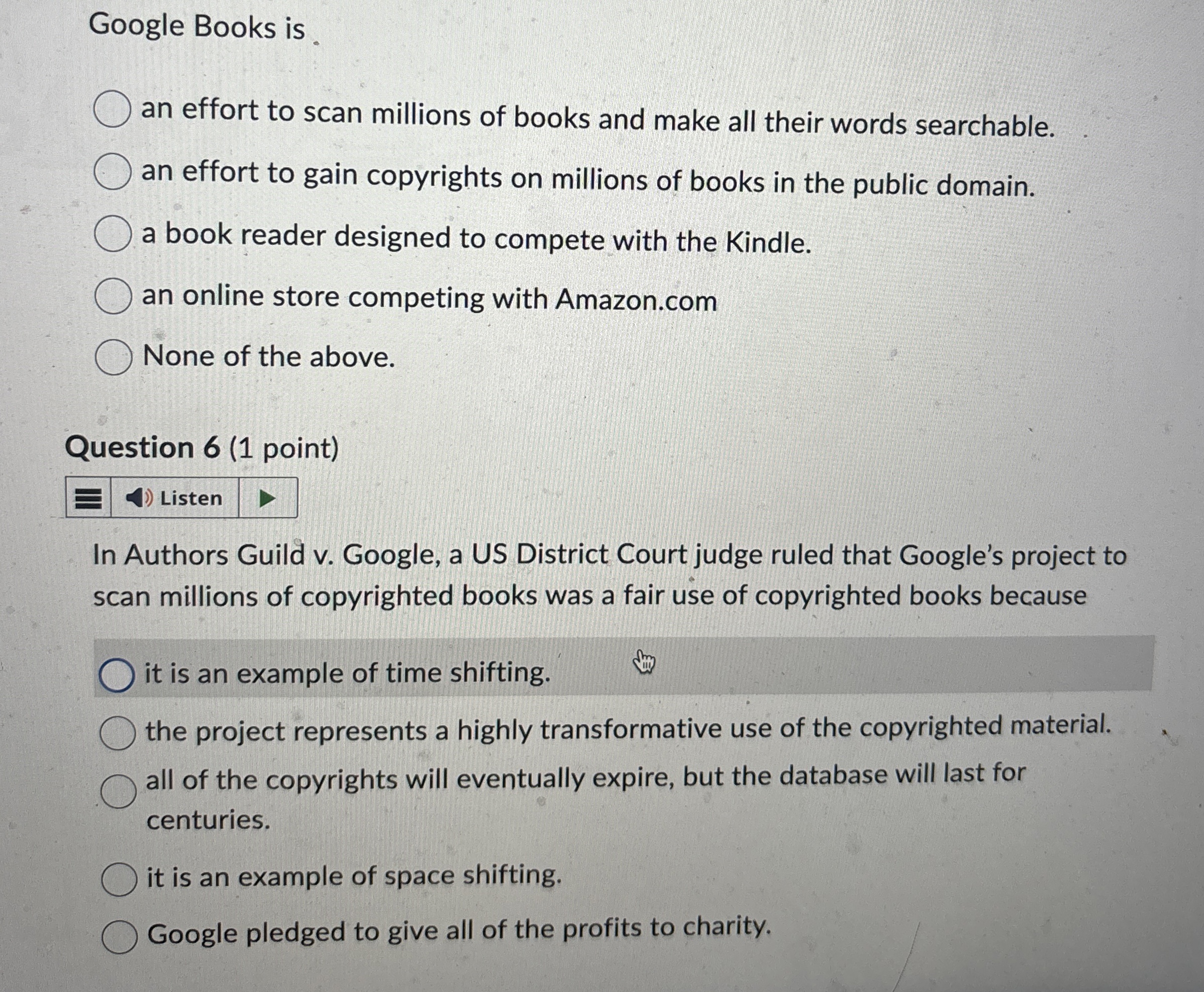 Google Books is an effort to scan millions of