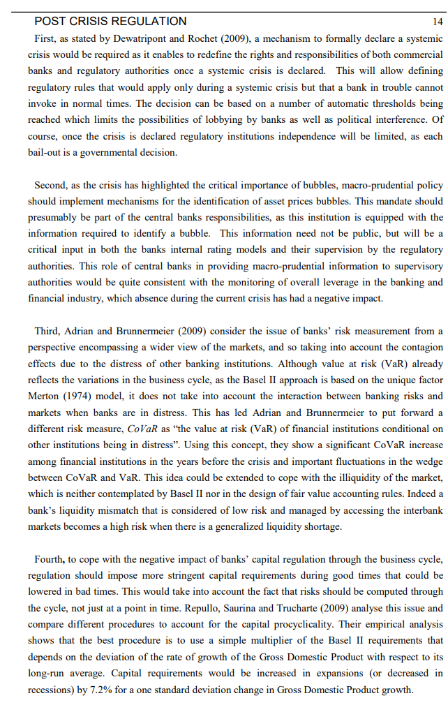 [Course: Bank Management] could you please help