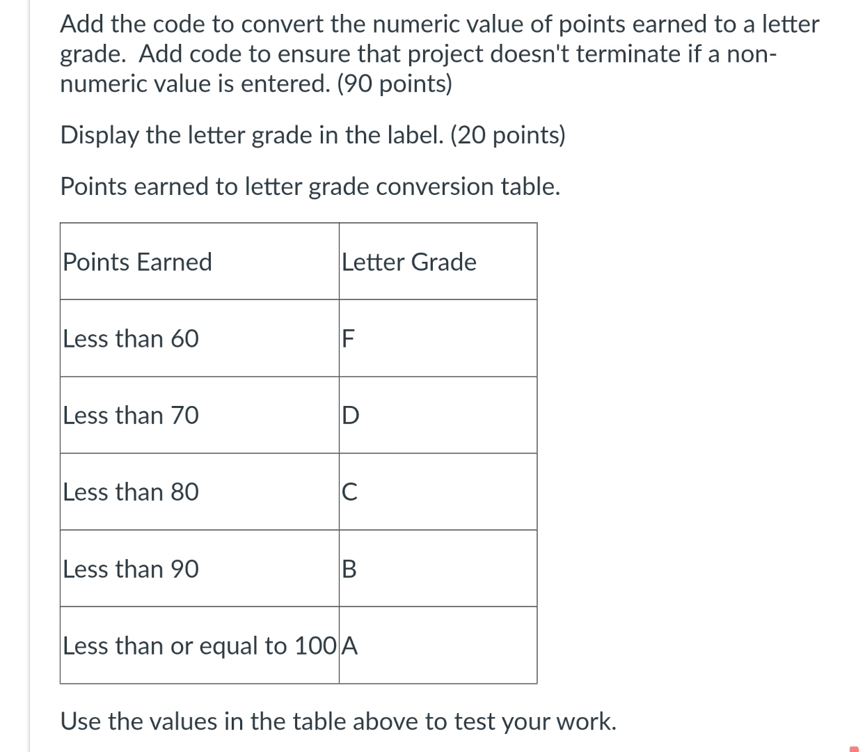 Add the code to convert the numeric value of