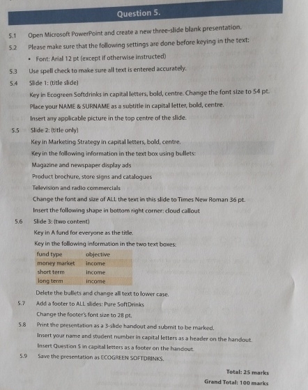 5 . 1 Open Microsoft PowerPoint and create a new