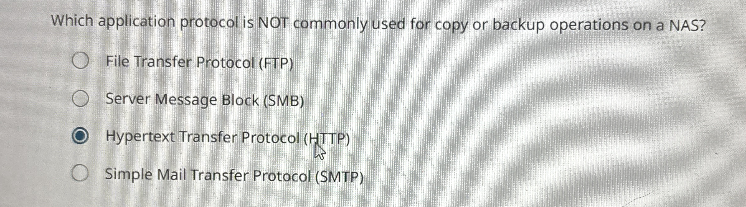 Which application protocol is NOT commonly used