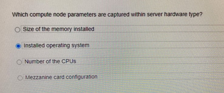 Which compute node parameters are captured within
