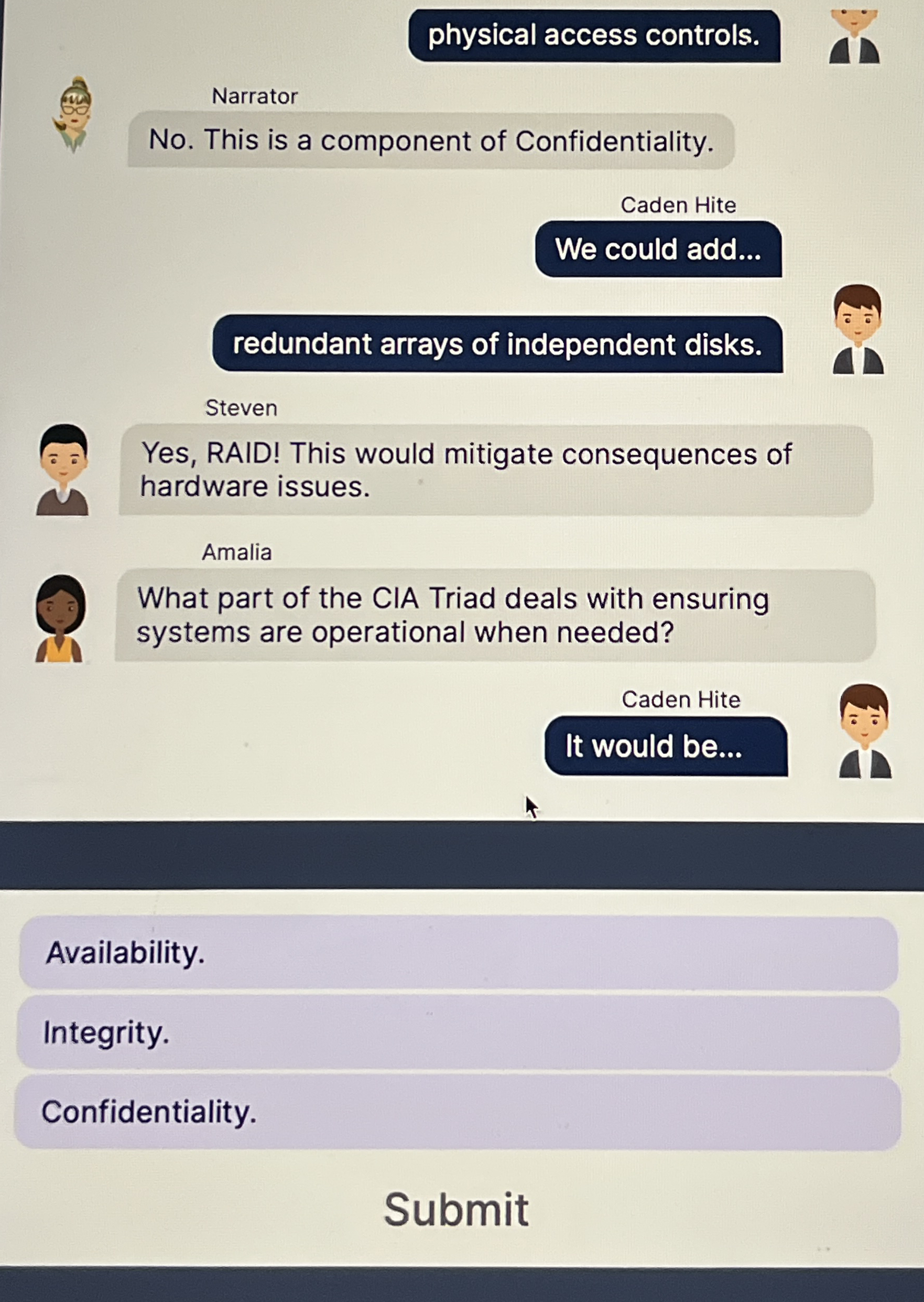 Narrator No . This is a component of