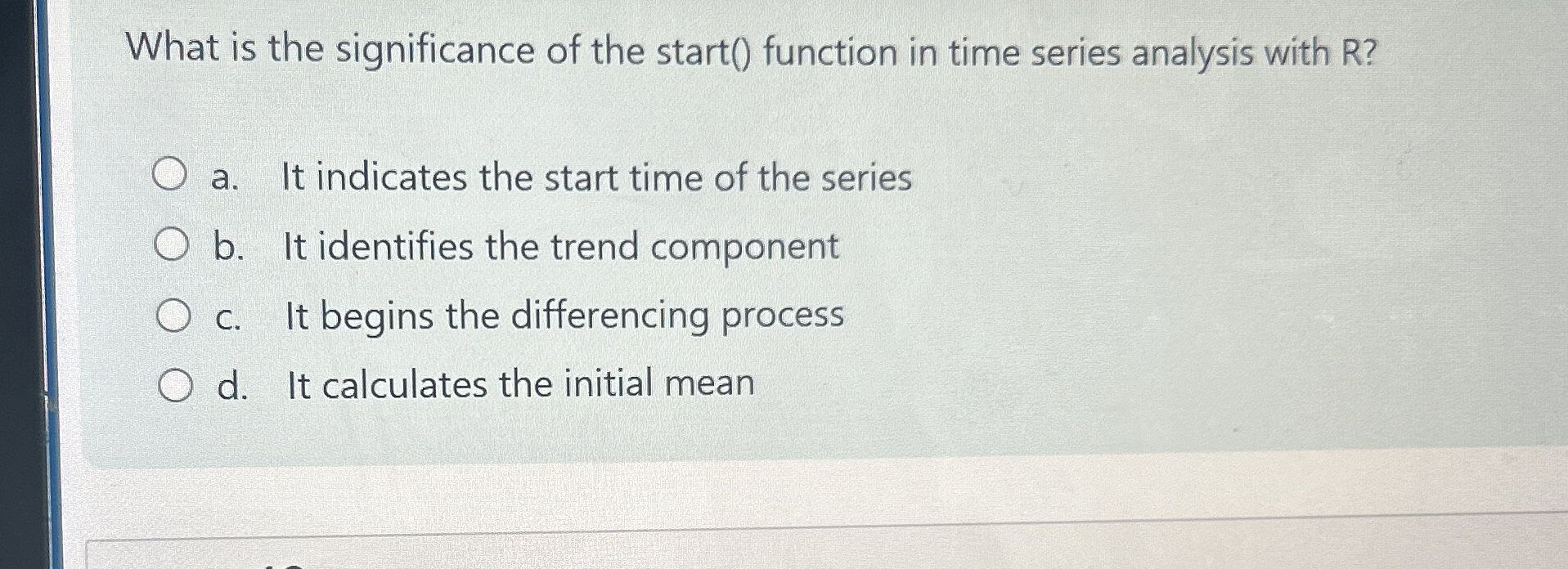 What is the significance of the start ( )