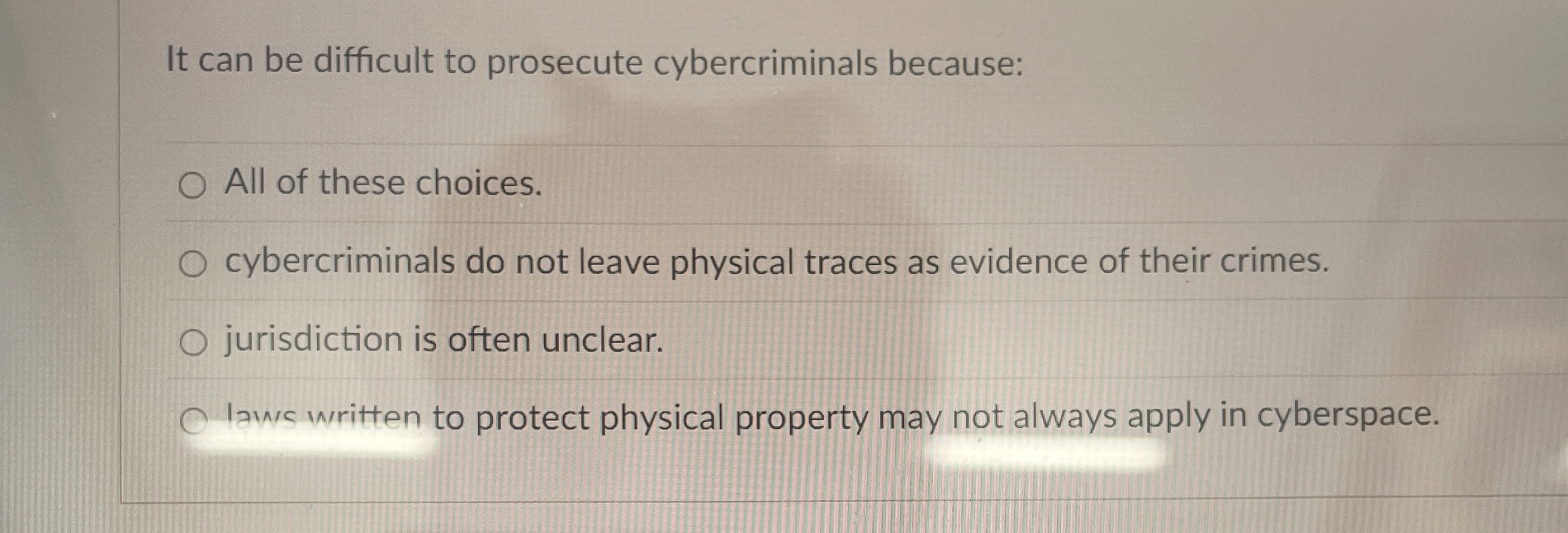 It can be difficult to prosecute cybercriminals