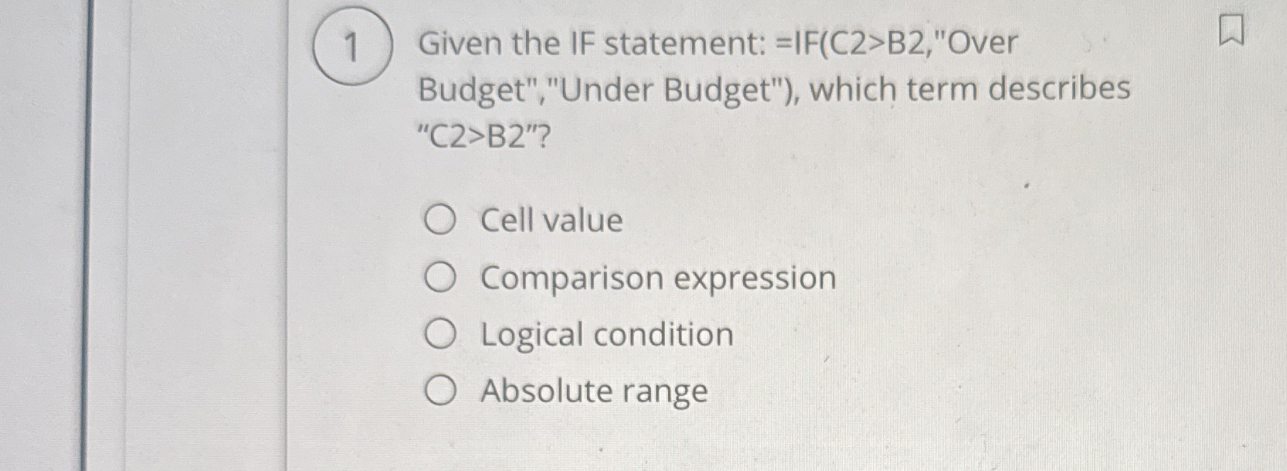 Given the IF statement: = IF ( C 2  style="width: 25%; display: block; margin-left: 0; margin-right: auto;"></a></div>                                                                                    </h2>
                                                                            </div>
                                </div>
                                                                <div class="related-question-statment col-md-12 col-lg-12">
                                    <div class="no-padding question-statement-complete-placement">
                                                                                <h2 class="small_h2">
                                            <a href="/study-help/questions/you-meet-two-people-alice-and-bob-alice-says-i-26314142"
                                               class="related-question-statement-styling">You meet two people, Alice and Bob. Alice says, "I am a knight." Bob says, "Alice is a knave." Who is a knight? Group of answer choices Bob Alice ( If Alice is telling the truth, she is a knight, which makes Bob a knave since he is lying. ) Both are knaves Both are knights</a>                                                                                    </h2>
                                                                            </div>
                                </div>
                                                                <div class="related-question-statment col-md-12 col-lg-12">
                                    <div class="no-padding question-statement-complete-placement">
                                                                                <h2 class="small_h2">
                                            <a href="/study-help/questions/describe-the-ieee-8-0-2-1-1-dcf-26314143"
                                               class="related-question-statement-styling">Describe the IEEE 8 0 2 . 1 1 DCF Medium Access Control protocol</a>                                                                                    </h2>
                                                                            </div>
                                </div>
                                                                <div class="related-question-statment col-md-12 col-lg-12">
                                    <div class="no-padding question-statement-complete-placement">
                                                                                <h2 class="small_h2">
                                            <a href="/study-help/questions/which-of-the-following-are-valid-java-identifiers-choose-all-26314144"
                                               class="related-question-statement-styling">Which of the following are valid Java Identifiers? Choose all that apply. sum \ & difference a - javapoint a 5 5 5 c age 1 SpEclaL _ vAlUe 0 0 xTrick Tax Test Variable java _ \ & _ point 1 AGE</a><div class="questionHolder"><a href="/study-help/questions/which-of-the-following-are-valid-java-identifiers-choose-all-26314144"><img src="https://dsd5zvtm8ll6.cloudfront.net/si.experts.images/questions/2025/01/679267ce5d207_077679267cdc73ec.jpg" alt="Which of the following are valid Java" class="sc-sj7gtn-1 fkZXya" style="width: 25%; display: block; margin-left: 0; margin-right: auto;"></a></div>                                                                                    </h2>
                                                                            </div>
                                </div>
                                                                <div class="related-question-statment col-md-12 col-lg-12">
                                    <div class="no-padding question-statement-complete-placement">
                                                                                <h2 class="small_h2">
                                            <a href="/study-help/questions/please-solve-this-it-is-functional-programming-in-scheme-26314146"
                                               class="related-question-statement-styling">please solve this. it is functional programming in scheme / Racket . tnx . Please solve as faster as you can. TASK 1 . Questions Context Warning - this task is two pages long! Racket Scheme, as a dialect of Lisp, is characterized by the use of symbolic expressions to represent both structured data and code. This task focuses on understanding and</a><div class="questionHolder"><a href="/study-help/questions/please-solve-this-it-is-functional-programming-in-scheme-26314146"><img src="https://dsd5zvtm8ll6.cloudfront.net/si.experts.images/questions/2025/01/679267ce63037_077679267cdc2003.jpg" alt="please solve this. it is functional programming" class="sc-sj7gtn-1 fkZXya" style="width: 25%; display: block; margin-left: 0; margin-right: auto;"></a></div>                                                                                    </h2>
                                                                            </div>
                                </div>
                                                                <div class="related-question-statment col-md-12 col-lg-12">
                                    <div class="no-padding question-statement-complete-placement">
                                                                                <h2 class="small_h2">
                                            <a href="/study-help/questions/question-8-which-of-the-following-is-not-a-benefit-26314149"
                                               class="related-question-statement-styling">Question 8 Which of the following is NOT a benefit of dimensionality reduction? It can reduce the training time of a machine learning algorithm It makes data visualization more easy to understand It can eliminate noisy attributes It handles the issue of missing values in the data</a><div class="questionHolder"><a href="/study-help/questions/question-8-which-of-the-following-is-not-a-benefit-26314149"><img src="https://dsd5zvtm8ll6.cloudfront.net/si.experts.images/questions/2025/01/679267ceca8bb_078679267ce09eba.jpg" alt="Question 8 Which of the following is NOT a" class="sc-sj7gtn-1 fkZXya" style="width: 25%; display: block; margin-left: 0; margin-right: auto;"></a></div>                                                                                    </h2>
                                                                            </div>
                                </div>
                                                                <div class="related-question-statment col-md-12 col-lg-12">
                                    <div class="no-padding question-statement-complete-placement">
                                                                                <h2 class="small_h2">
                                            <a href="/study-help/questions/the-term-used-for-a-basic-unit-of-information-in-26314150"
                                               class="related-question-statement-styling">The term used for a basic unit of information in working memory is called , which may be decomposable into more information. cap digit span chunk</a><div class="questionHolder"><a href="/study-help/questions/the-term-used-for-a-basic-unit-of-information-in-26314150"><img src="https://dsd5zvtm8ll6.cloudfront.net/si.experts.images/questions/2025/01/679267cee7769_078679267ce2b4fe.jpg" alt="The term used for a basic unit of information in" class="sc-sj7gtn-1 fkZXya" style="width: 25%; display: block; margin-left: 0; margin-right: auto;"></a></div>                                                                                    </h2>
                                                                            </div>
                                </div>
                                                                <div class="related-question-statment col-md-12 col-lg-12">
                                    <div class="no-padding question-statement-complete-placement">
                                                                                <h2 class="small_h2">
                                            <a href="/study-help/questions/you-assign-access-permissions-so-that-users-can-only-access-26314151"
                                               class="related-question-statement-styling">You assign access permissions so that users can only access the resources required to accomplish their specific work tasks. Which security principle are you complying with? Need to know Cross - training Principle of least privilege Job rotation</a><div class="questionHolder"><a href="/study-help/questions/you-assign-access-permissions-so-that-users-can-only-access-26314151"><img src="https://dsd5zvtm8ll6.cloudfront.net/si.experts.images/questions/2025/01/679267cef3a9d_078679267ce44249.jpg" alt="You assign access permissions so that users can" class="sc-sj7gtn-1 fkZXya" style="width: 25%; display: block; margin-left: 0; margin-right: auto;"></a></div>                                                                                    </h2>
                                                                            </div>
                                </div>
                                                                <div class="related-question-statment col-md-12 col-lg-12">
                                    <div class="no-padding question-statement-complete-placement">
                                                                                <h2 class="small_h2">
                                            <a href="/study-help/questions/i-need-help-completing-maincpp-using-what-i-have-given-26314152"
                                               class="related-question-statement-styling">I need help completing main.cpp using what I have given: the header, MyVector.h and MyVector.hpp doesn t need changed. What would the main function code look like using what I have already? ( Solving the main function code so the input and output given are solved ) Please show with actual code, C + + MyVector.h below: #ifndef MYVECTOR _ H #define</a><div class="questionHolder"><a href="/study-help/questions/i-need-help-completing-maincpp-using-what-i-have-given-26314152"><img src="https://dsd5zvtm8ll6.cloudfront.net/si.experts.images/questions/2025/01/679267cf65421_078679267cebe4f4.jpg" alt="I need help completing main.cpp using what I have" class="sc-sj7gtn-1 fkZXya" style="width: 25%; display: block; margin-left: 0; margin-right: auto;"></a></div>                                                                                    </h2>
                                                                            </div>
                                </div>
                                                                            </div>
                    <!--See More Section Button-->
                                            <div class="col-md-12 col-lg-12 see-more-section">

                            <div class="pull-left margin-20-top">
                                                                <span class="step-by font-16">Showing 600 - 700</span>
                                <span class="of-50">  of  1501 </span>
                            </div>
                            <div class="pull-right ">
                                <ul class="pagination" style="margin: 20px 0px 20px"><li><a href="/study-help/questions-and-answers/computer-science-programming-2019-May-22?page=6" id="prev"><i class="fa fa-angle-left"></i></a></li><li class="disabled"><span>7 / 16</span></li><li><a href="/study-help/questions-and-answers/computer-science-programming-2019-May-22?page=8" id="next"><i class="fa fa-angle-right"></i></a></li></ul>                            </div>

                        </div>
                    
                    <!--See More Question Section-->
                </div>
            </div>

            <!--End of the left section-->
        </div>

        <!--Vacant Division -->
        <div class="col-md-1 col-lg-1 no-padding">
        </div>

        <!-- Commented out Join SolutionInn section
        <div class="col-md-3 col-lg-3 no-padding mobile-display-hide">
                    </div>
        -->
    </div>
</div></div><div class="blank-portion"></div><footer><div class="container footerHolder">
    <div class="footerLinksFlex">
        <div class="footerLinksCol col-md-3 col-lg-3 col-sm-6 col-6">
            <p>Services</p>
            <ul>
                <li><a href="/site-map">Sitemap</a></li>
                <li><a href="/fun/">Fun</a></li>
                <li><a href="/study-help/definitions">Definitions</a></li>
                <li><a href="/tutors/become-a-tutor">Become Tutor</a></li>
                <li><a href="/books/used-textbooks">Used Textbooks</a></li>
                <li><a href="/study-help/categories">Study Help Categories</a></li>
                <li><a href="/study-help/latest-questions">Recent Questions</a></li>
                <li><a href="/study-help/questions-and-answers">Expert Questions</a></li>
                <li><a href="/clothing">Campus Wear</a></li>
                <li><a href="/sell-books">Sell Your Books</a></li>
            </ul>
        </div>
        <div class="footerLinksCol col-md-3 col-lg-3 col-sm-6 col-6">
            <p>Company Info</p>
            <ul>
                <li><a href="/security">Security</a></li>
                <li><a href="/copyrights">Copyrights</a></li>
                <li><a href="/privacy">Privacy Policy</a></li>
                <li><a href="/conditions">Terms & Conditions</a></li>
                                <li><a href="/solutioninn-fee">SolutionInn Fee</a></li>
                <li><a href="/scholarships">Scholarship</a></li>
                <li><a href="/online-quiz">Online Quiz</a></li>
                <li><a href="/study-feedback">Give Feedback, Get Rewards</a></li>
            </ul>
        </div>
        <div class="footerLinksCol col-md-3 col-lg-3 col-sm-6 col-6">
            <p>Get In Touch</p>
            <ul>
                <li><a href="/about-us">About Us</a></li>
                <li><a href="/support">Contact Us</a></li>
                <li><a href="/career">Career</a></li>
                <li><a href="/jobs">Jobs</a></li>
                <li><a href="/support">FAQ</a></li>
                <li><a href="https://www.studentbeans.com/en-us/us/beansid-connect/hosted/solutioninn" target="_blank" rel="noopener nofollow">Student Discount</a></li>
                <li><a href="/campus-ambassador-program">Campus Ambassador</a></li>
            </ul>
        </div>
        <div class="footerLinksCol col-md-3 col-lg-3 col-sm-6 col-12">
            <p>Secure Payment</p>
            <div class="footerAppDownloadRow">
                <div class="downloadLinkHolder">
                    <img src="https://dsd5zvtm8ll6.cloudfront.net/includes/images/rewamp/common/footer/secure_payment_method.png" class="img-fluid mb-3" width="243" height="28" alt="payment-verified-icon" loading="lazy">
                </div>
            </div>
            <p>Download Our App</p>
            <div class="footerAppDownloadRow">
                <div class="downloadLinkHolder mobileAppDownload col-md-6 col-lg-6 col-sm-6 col-6 redirection"  data-id="1">
                    <img style="cursor:pointer;" src="https://dsd5zvtm8ll6.cloudfront.net/includes/images/rewamp/home_page/google-play-svg.svg" alt="SolutionInn - Study Help App for Android" width="116" height="40" class="img-fluid mb-3 "  loading="lazy">
                </div>
                <div class="downloadLinkHolder mobileAppDownload col-md-6 col-lg-6 col-sm-6 col-6 redirection"  data-id="2">
                    <img style="cursor:pointer;" src="https://dsd5zvtm8ll6.cloudfront.net/includes/images/rewamp/home_page/apple-store-download-icon.svg" alt="SolutionInn - Study Help App for iOS" width="116" height="40" class="img-fluid mb-3"  loading="lazy">
                </div>
            </div>
        </div>
    </div>
</div>

<div class="footer-bottom">
    <p>&copy; 2026 SolutionInn. All Rights Reserved</p>
</div></footer>
    <script type="text/javascript">
        (function(c,l,a,r,i,t,y){
            c[a]=c[a]||function(){(c[a].q=c[a].q||[]).push(arguments)};
            t=l.createElement(r);t.async=1;t.src="https://www.clarity.ms/tag/"+i;
            y=l.getElementsByTagName(r)[0];y.parentNode.insertBefore(t,y);
        })(window, document, "clarity", "script", "sjv6tuxsok");

        // Helper to read a cookie by name
        function getCookie(name) {
            return document.cookie
                .split(