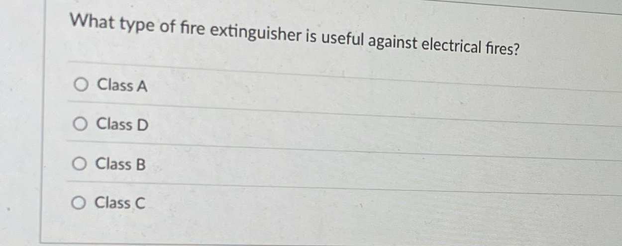 What type of fire extinguisher is useful against