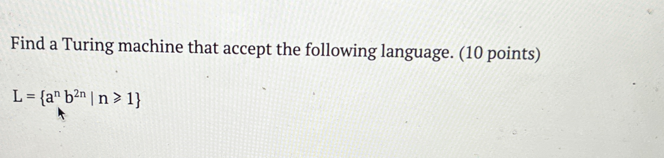 Find a Turing machine that accept the following