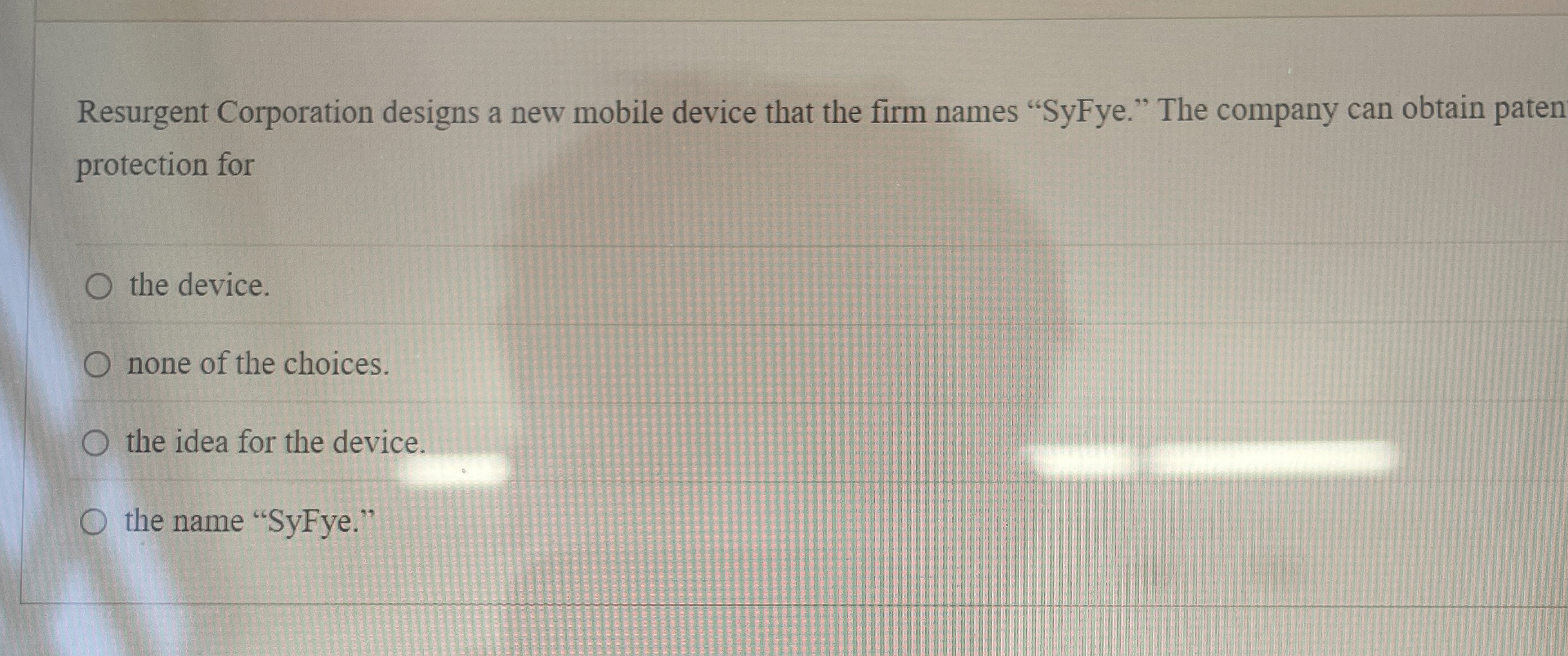 Resurgent Corporation designs a new mobile device