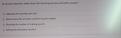 In neural networks, what does the learning