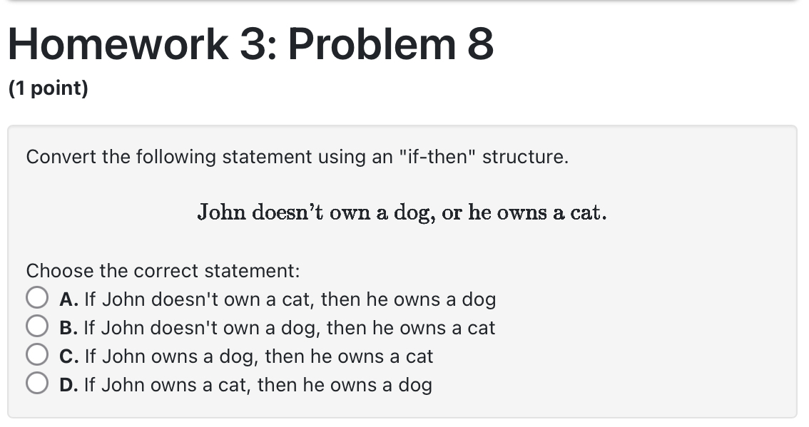 Convert the following statement using an " if -
